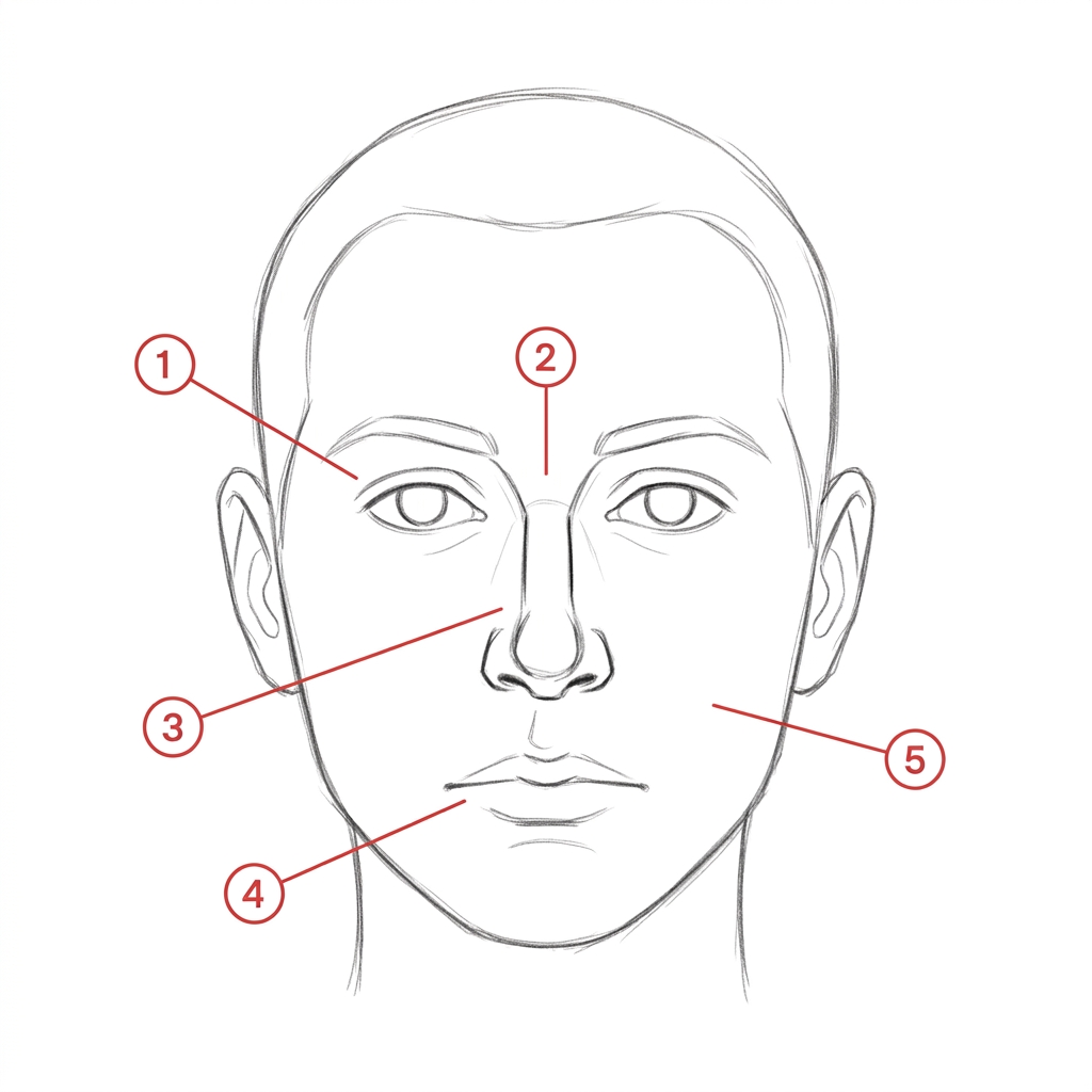 how to draw portraits common mistakes diagram numbered