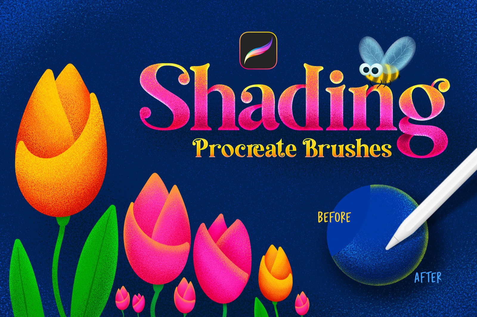 Procreate shading brush set preview