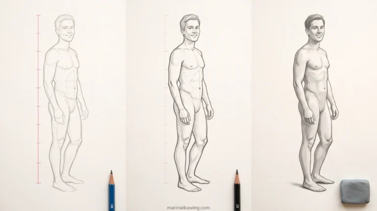 Anatomy Drawing Practice: Pose, Proportion, Then Muscle