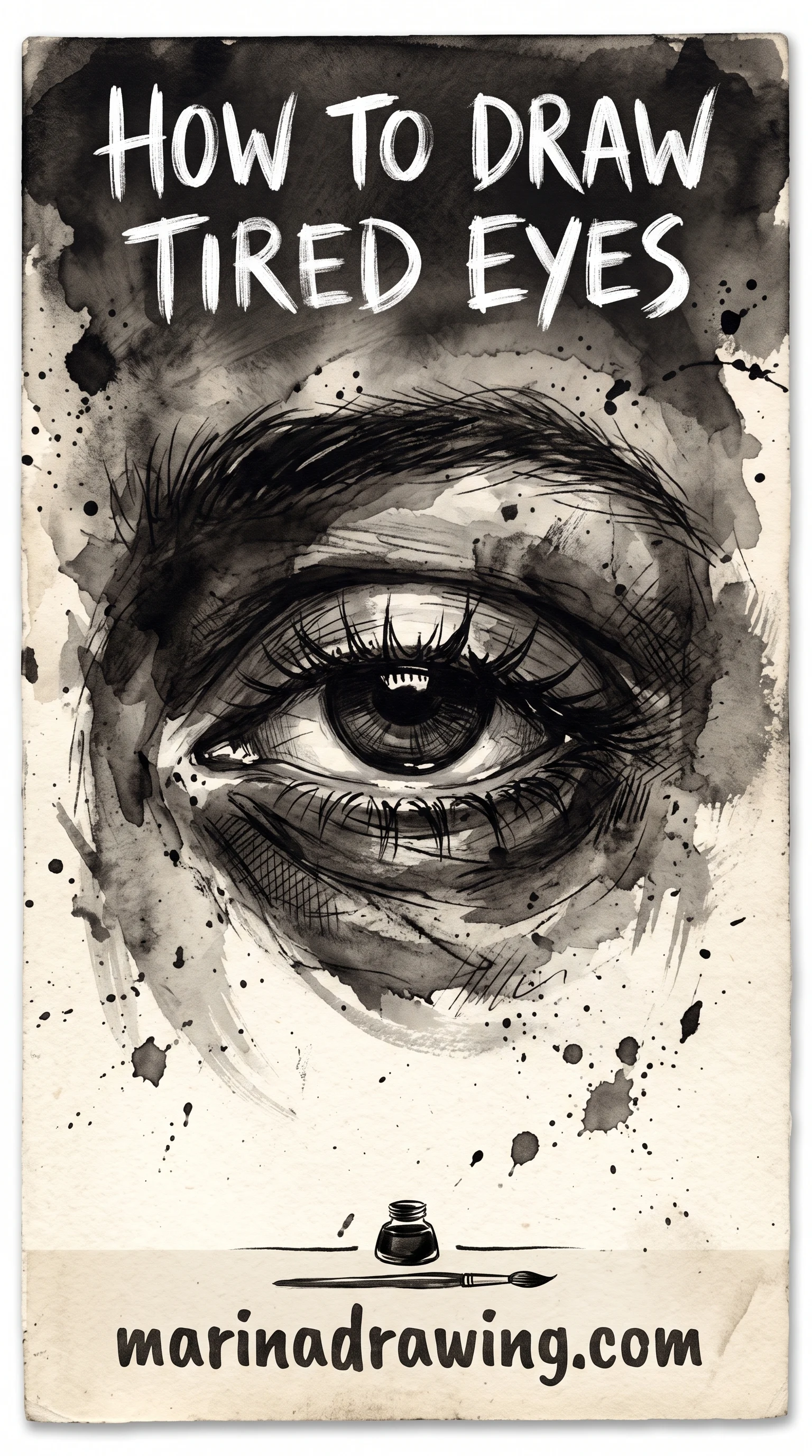 Tutorial for drawing tired, heavy-lidded eyes