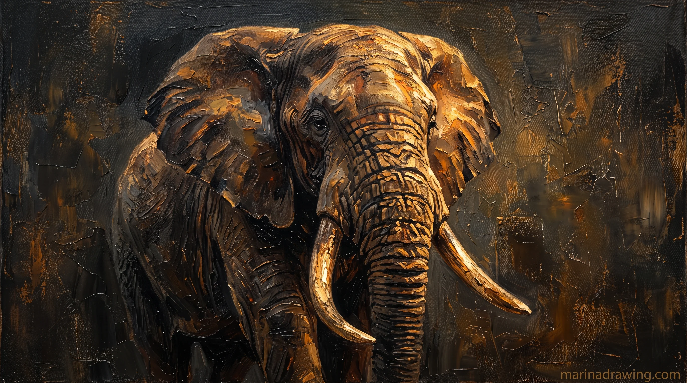 Second pass on a cute elephant face, rounder ears and a shorter trunk