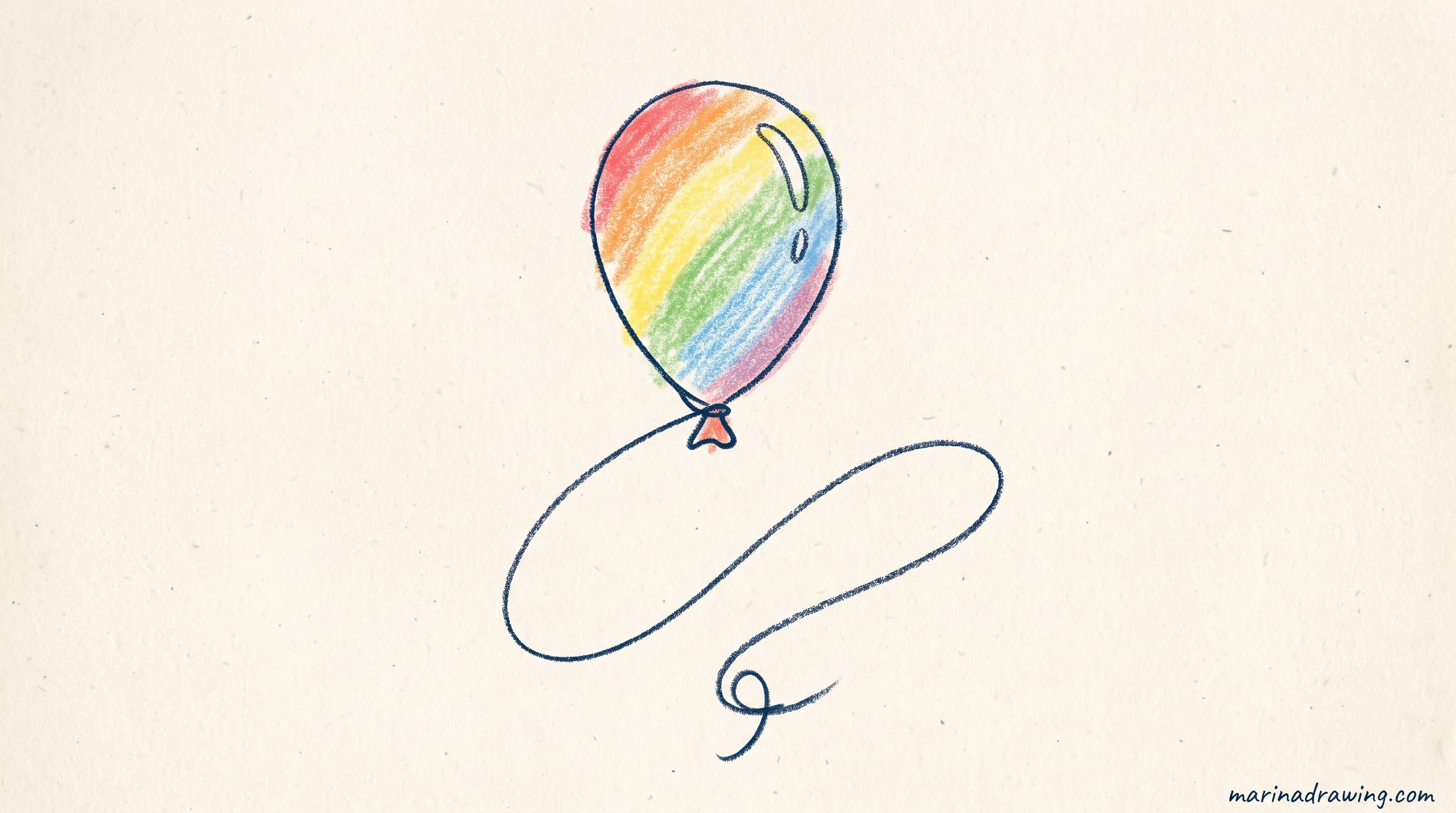 Colorful balloon drawing for kids