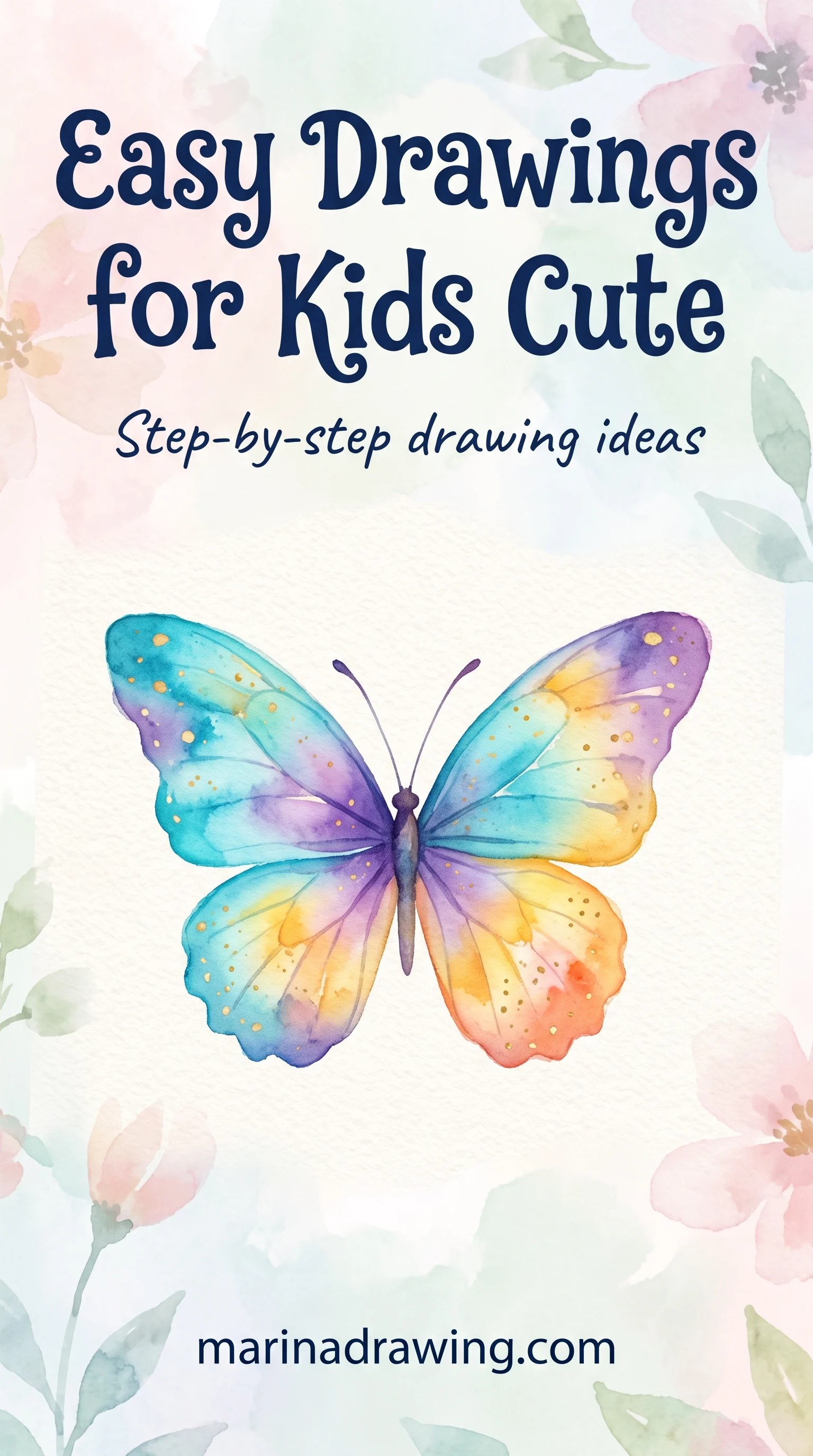 Watercolor butterfly drawing tutorial